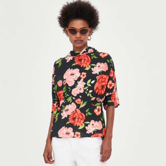 Zara Tops Zara Floral Top Poshmark